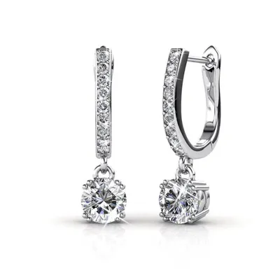 Produktbild von Paar Creolen Funkelnde Creolen Ohrringe aus 925 Sterling Silber