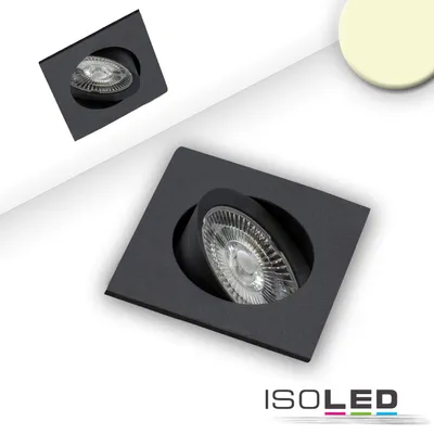 Produktbild von ISOLED LED Einbauleuchte Slim68 schwarz, eckig, 9W, warmweiß, dimmbar