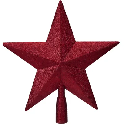 Immagine prodotto di Punta decorativa per albero di Natale, con glitter, altezza 28,5 cm