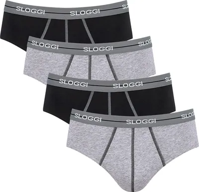 Produktbild von sloggi Herren Midislip 4-Pack Start - GREY COMBINATION - Größe 4