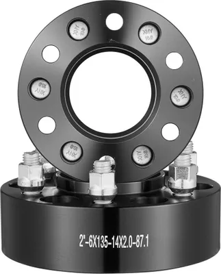 Obrázek produktu pro 2" 6"x5,3" Rozpěrky kol Adaptéry kol 6 šroubů Kované rozpěrky 4 ks černé