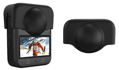 Immagine prodotto di Per DJI Osmo 360 Tappo protettivo dell'obiettivo in silicone antipolvere e antiurto Nero