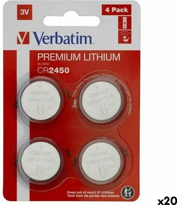 Obrázek produktu pro Lithiové knoflíkové články Verbatim CR2450 (4 ks) (20 ks)