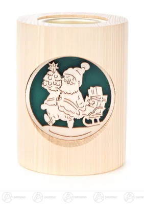 Zdjęcie produktu dla Świecznik Mikołaj/Dzwonek  Szerokość x wysokość x głębokość 7,5 cm x 10 cm x 7,5 cm NOWOŚĆ