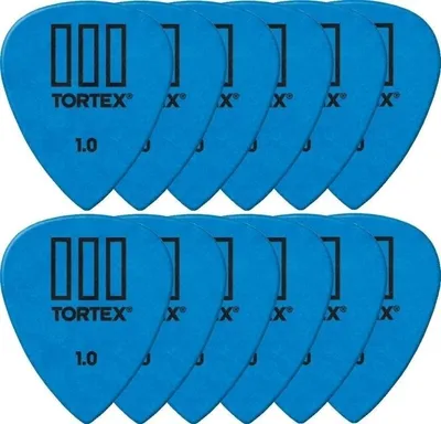 Zdjęcie produktu dla Dunlop Manufacturing Tortex TIII, Niebieski, Monochromatyczny, Jazz, 1 mm, Torebka foliowa, 12 szt.