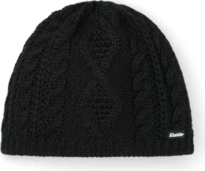 Produktbild von EISBÄR Nelia Strick Mütze mit Zopfmuster und Merino schwarz