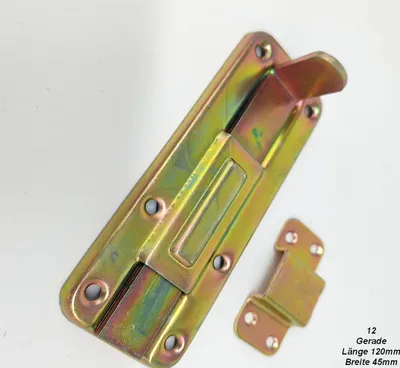 Produktbild von Grendelriegel Türriegel Riegel Schlossriegel Möbelriegel Schubriegel Gerade 120x45mm