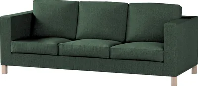 Produktbild von Dekoria Bezug für Karlanda 3-Sitzer Sofa nicht ausklappbar, kurz, dunkelgrün, Bezug für Karlanda 3-Sitzer, kurz