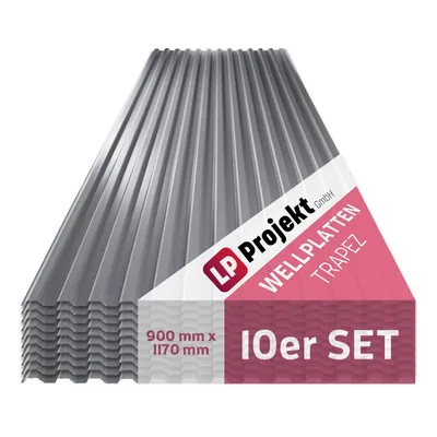 Produktbild von LP Projekt 10-teiliges wellplatten  90 x 117 cm - leicht & robust kunstoff wellplatten | Carport, Garten & Terrasse wetterfeste platten für außen