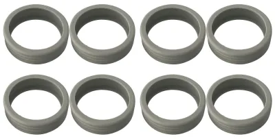 Image de 8 housses pour roulettes de valises, réduction du bruit, housse de protection antichoc pour trolley, housse de protection en silicone pour roulettes, gris clair