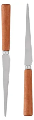 Produktbild von Modelliermesser aus Edelstahl mit Holzgriff, 2 Stück für Keramik und Ton