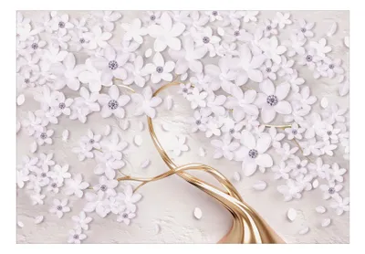 Produktbild von Vlies Fototapete Magnolien 400x280 cm Tapeten Wandtapete XXL Natur Baum Ornament gold b-C-0969-a-d