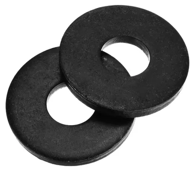 Produktbild von 10 runde Dichtungsringe M16 x 45 x 5 mm, Dichtringe aus Kohlenstoffstahl, schwarze Ringe, flache O-Ring-Dichtungsringe für Schrauben, Muttern und Gewindestangen