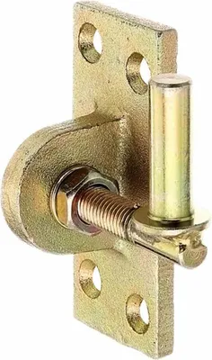 Image de Alberts 318246 Gond à visser, réglable de 20 mm, électro-galvanisé, passivé à couche épaisse, dimension de la broche Ø16 mm, plaque 105 x 45 mm