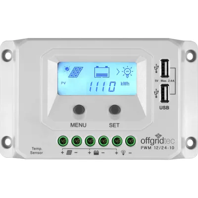 Produktbild von Offgridtec PWM Pro Laderegler 12V/24V 10A USB-Port