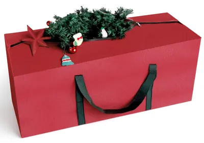 Weihnachtsbaum-Aufbewahrungstasche, Oxford-Stoff, 100x28x45 cm, rot