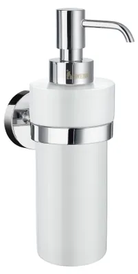 Produktbild von Smedbo HOME - Seifenspenderhalter, Chrom poliert/Porzellan HK369P