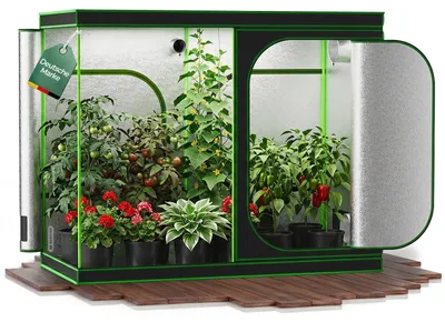 Produktbild von Grow Zelt für Pflanzen 240x120x200cm Zuchtzelt Gewächshaus Kingpower