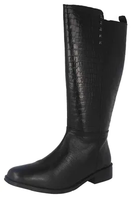 Produktbild von MayBe Weitschaftstiefel in Übergrößen Schwarz 67666 Black große Damenschuhe