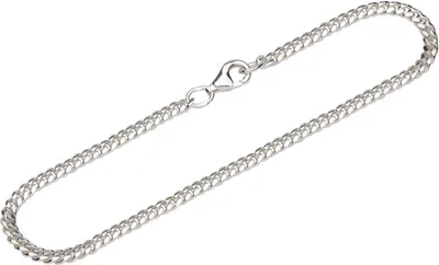 Produktbild von Armband 925 Sterling Silber 19cm Panzerkette oval geschliffen Herren Armkette