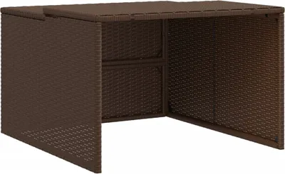 Zdjęcie produktu dla vidaXL Robot Kosiarka Garaż Brązowy 86x90x52/57 cm Poli Rattan