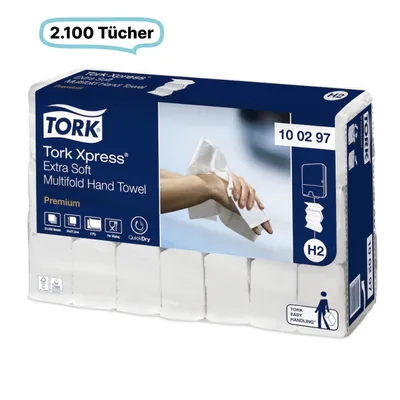 Produktbild von Tork Xpress Extraweich Multifold-Handtücher 212 x 340 mm