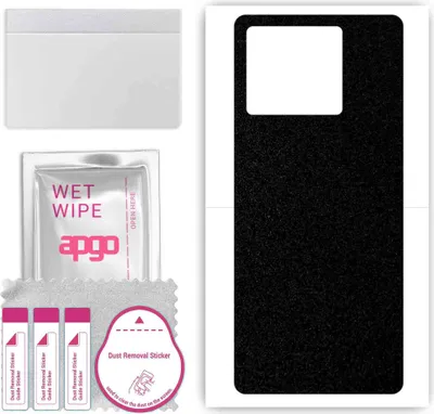 Produktbild von apgo Rückseite Schutzfolie, Skin, kompatibel mit ZTE Nubia Z40S Pro, Hinten Displayschutzfolie aus Vinylfolie, kratzfest, einfache Montage - Mattschwarz