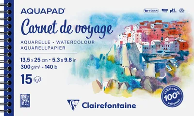 Produktbild von Clairefontaine 2x Reisealbum Skizzenbuch 13,5x25cm 15 Blatt 975957C