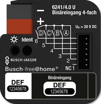 Produktbild von Busch-Jaeger Binäreingang 4-fach 6241/4.0 U 2CKA006220A0005