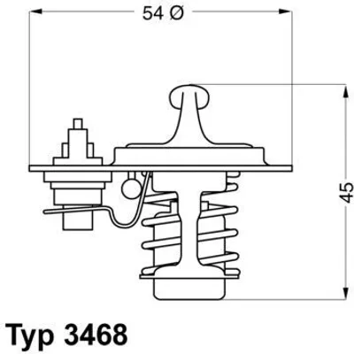 Produktbild von WAHLER Thermostat Kühlmittel 80 88°C für OPEL Corsa B Schrägheck (S93) Astra F CC (T92) Kadett E CC (T85) Astra F Caravan (T92) Corsa A CC (S83)