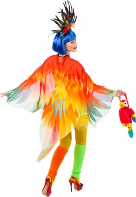 Produktbild von Cape Papagei Umhang Kostüm Karneval Fasching