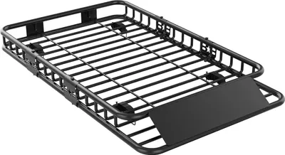 Immagine prodotto di Portapacchi da tetto - Cestello per portapacchi - Universale - Portata 90 kg - Per SUV, pick-up, autovetture - Nero