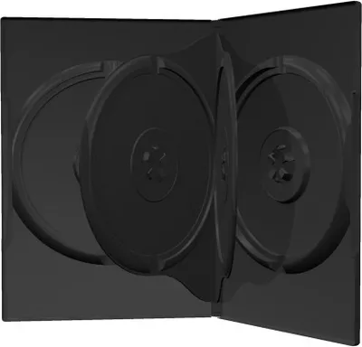 Produktbild von 5 DVD CD Hüllen 4fach 4er-DVD-Box schwarz