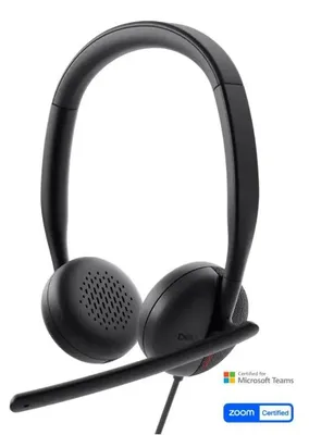 Produktbild von DELL Pro kabelgebundenes Headset - WH3024, Kabelgebunden, Büro/Callcenter, 20 - 20000 Hz, 110 g, Kopfhörer, Schwarz