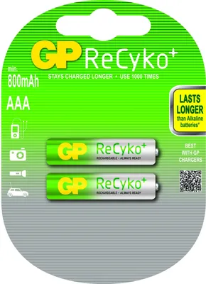 Image de GP Batteries 820mAh, AAA, 1.2V Batteries rechargeables, 820 mAh, 1.2 V, AAA