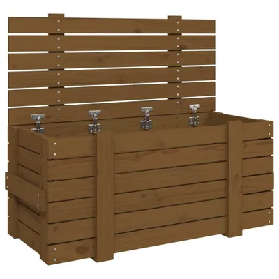 Obrázek produktu pro Úložný box medově hnědý 91 x 40,5 x 42 cm masivní borové dřevo