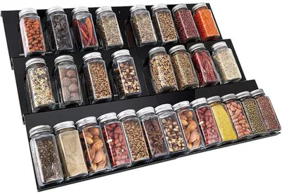 Produktbild von Unyqoos ® Kräuterlade Organizer mit verstellbaren Einsätzen für effiziente Küchenorganisation und Ordnung