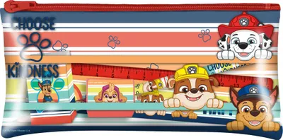 Produktbild von Schreibutensilien in einem Paw Patrol Federmäppchen