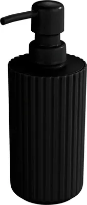 Zdjęcie produktu dla Dozownik mydła z możliwością ponownego napełniania – czarny – 280 ml – 7 x 18 cm