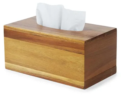 Image de Boîte de mouchoirs en bois, idéale pour la salle de bain et le salon