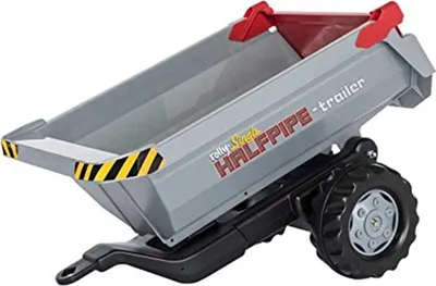 Obrázek produktu pro RollyToys Anh?nger Halfpipe single für Tretfahrzeuge, mit Kippfunktion, grau/rot