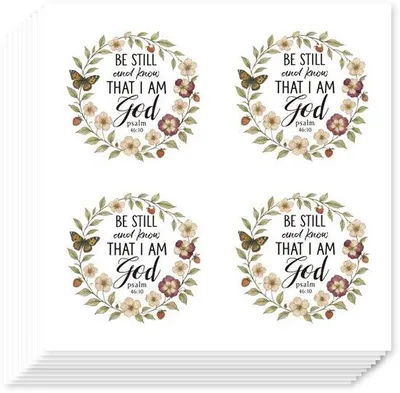 Immagine prodotto di Set di adesivi a tema biblico con fiori autoadesivi – Decorazioni per calendari e album fotografici – Artigianato creativo per bambini