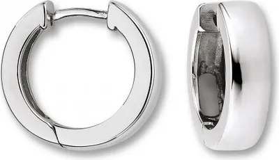 Produktbild von Creole 925/- Silber rhodiniert 4,5 x 16,3 mm, gewölbt