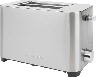 Produktbild von ProfiCook Toaster, Toaster 2 Scheiben, Auftau-, Aufwärm-/ Schnellstoppfunktion, Toaster mit Brötchenaufsatz, Toaster Edelstahl, PC-TA 1251