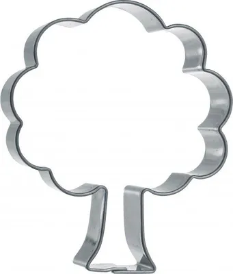 Productafbeelding van Uitsteekvorm bladerboom, roestvrij staal, 61 x 50 mm