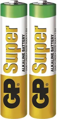 Produktbild von GP Batteries Super Alkaline AAA, Einwegbatterie, AAA, Alkali, 1,5 V, 2 Stück(e), Mehrfarbig