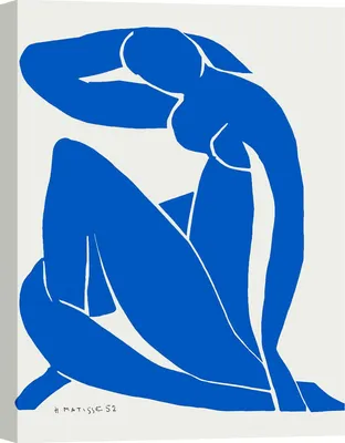 Image de Impression d'art sur toile, Henri Matisse, Nu bleu II - 60x40 cm