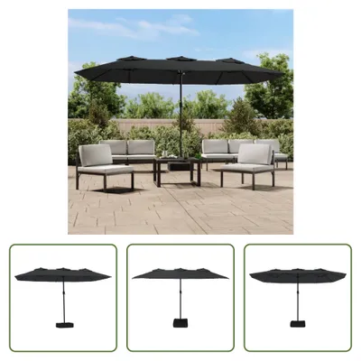 Image de The Living Store double parasol noir 449x245 cm
