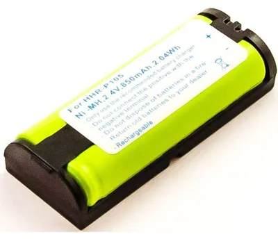 Produktbild von Akku für Panasonic KX-TCD 290GT NiMH 2,4 Volt 850 mAh schwarz.