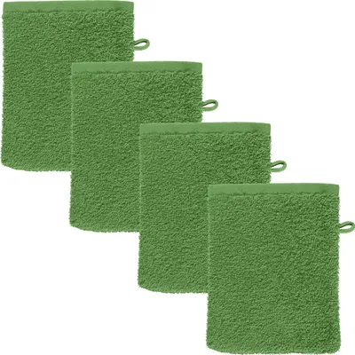 Produktbild von REDBEST Waschhandschuh Oceanside" 4er-Pack grün 16x21 cm"